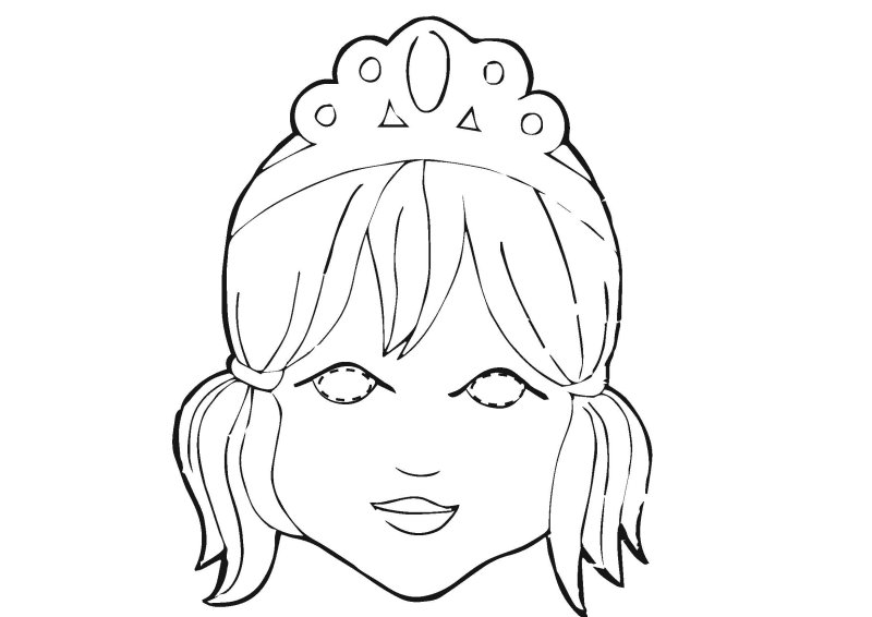 Шаблон лица для детей