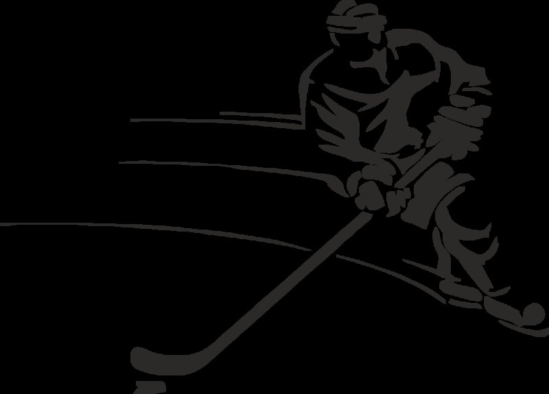 Хоккей трафарет