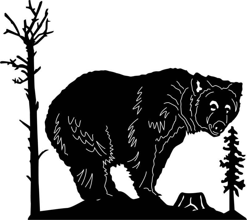Силуэт медведя