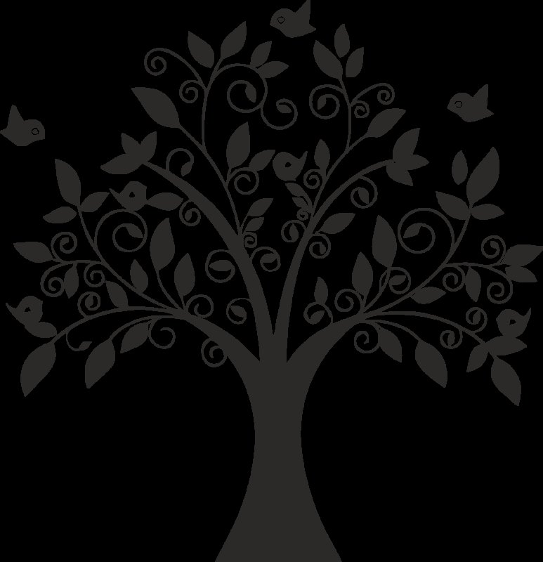 Декоративное дерево силуэт