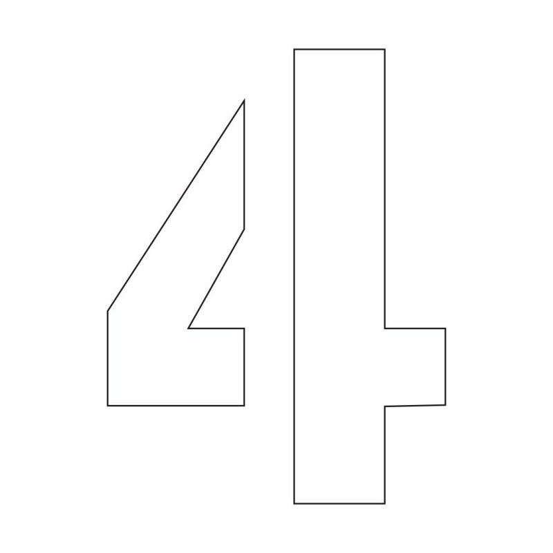 Цифра 1 трафарет