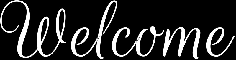 Надпись Welcome