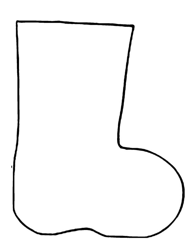 Валенок трафарет