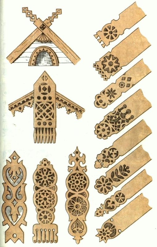 Прорезная резьба по дереву причелина