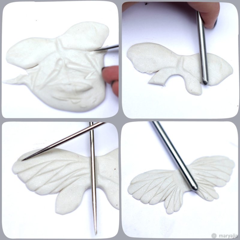 Бабочка из холодного фарфора