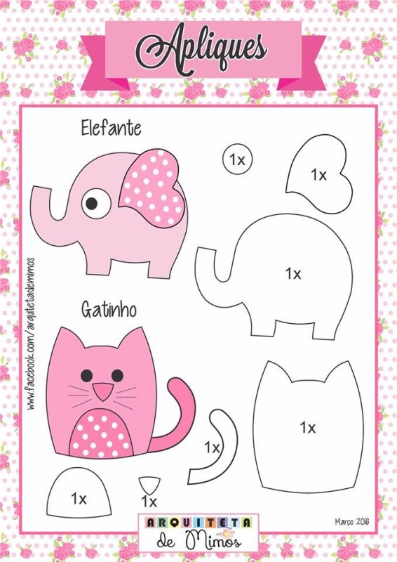 Игрушки из фетра выкройки