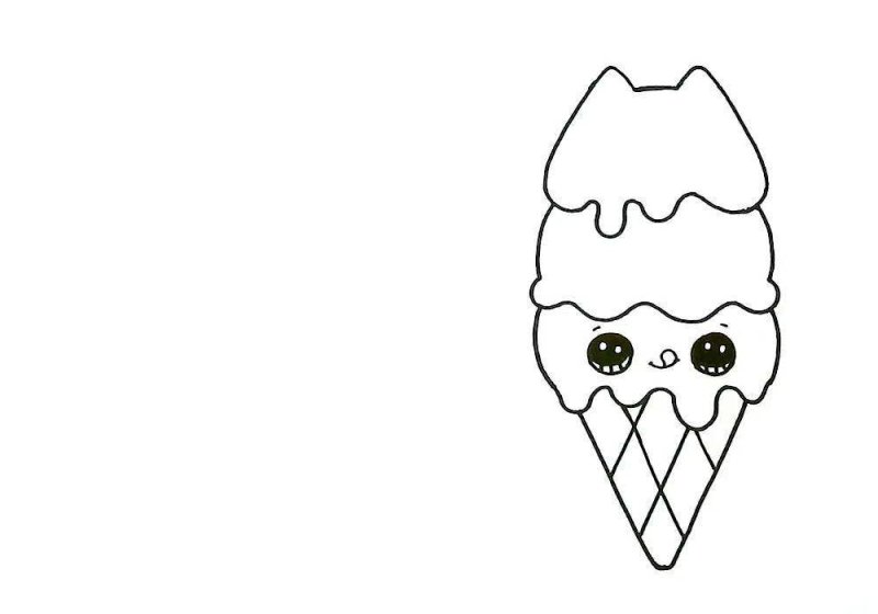 Раскраски милые мороженки