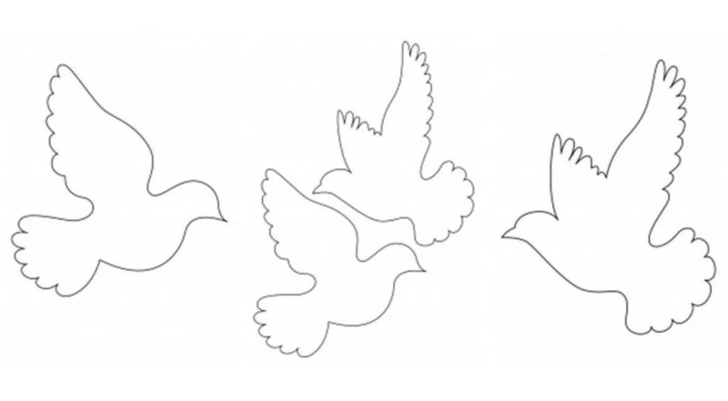 Голуби шаблоны для вырезания
