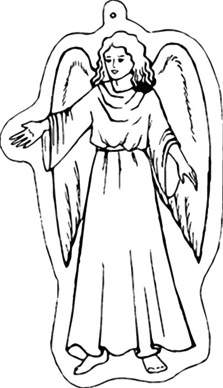 Ангел раскраска