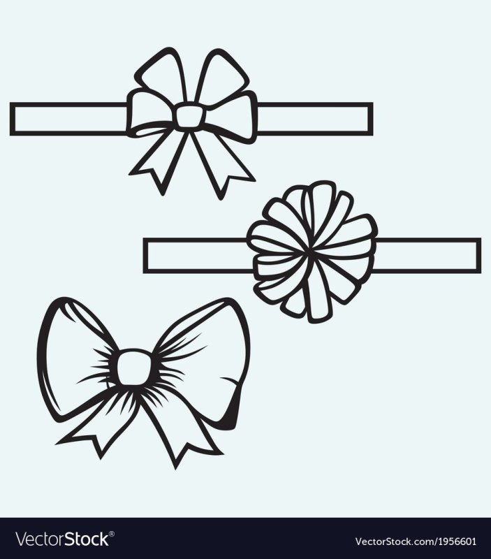 Бантик раскраска для детей