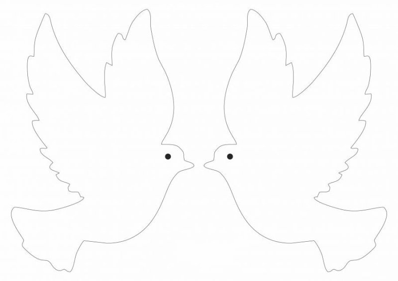 Голуби шаблоны для вырезания
