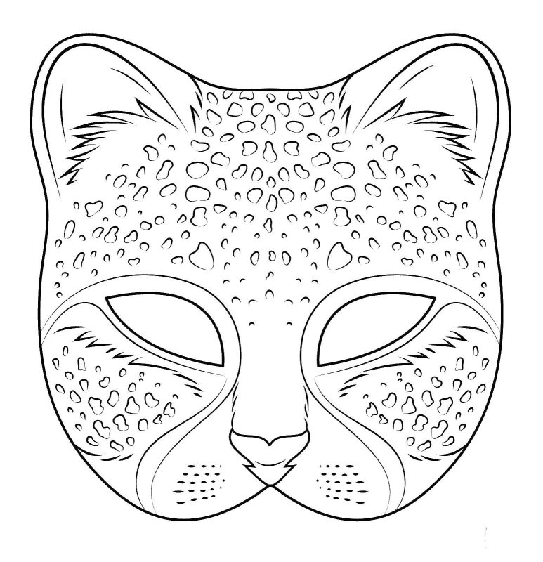 Карнавальные маски раскраски для детей