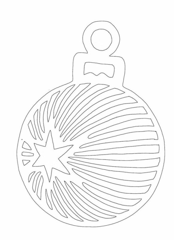 Трафареты новогодних шаров на окна