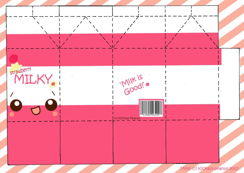 Коробка молока развертка для склеивания