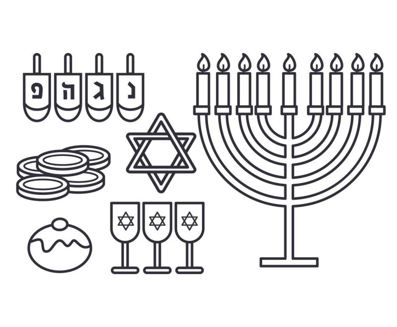 Еврейский орнамент Менора