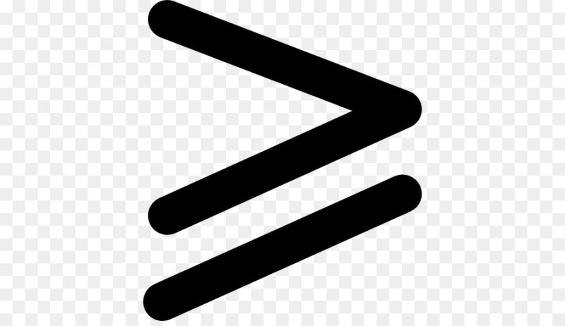 Знак меньше