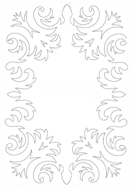 Трафарет морозные узоры на окно