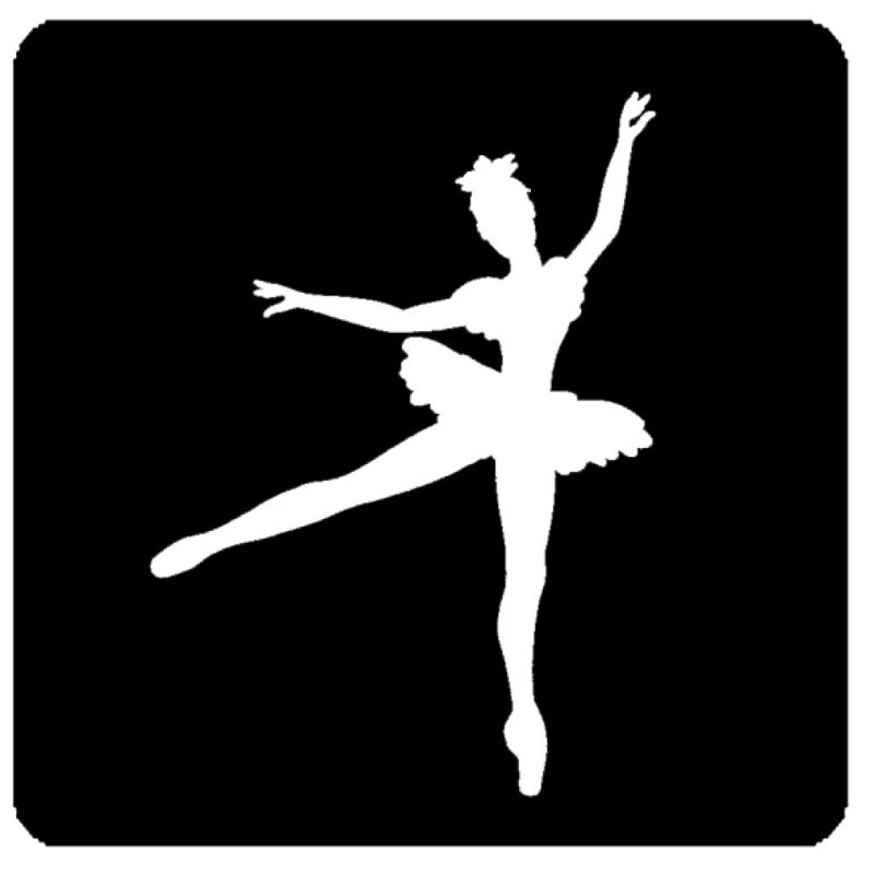 Балерина трафарет