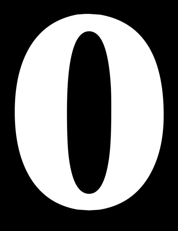 Цифра 0 трафарет