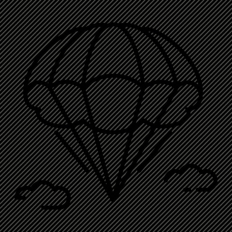 Трафарет парашютиста