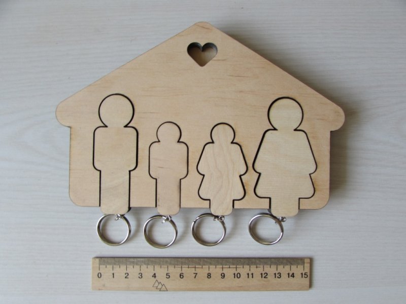 Ключница домик из фанеры