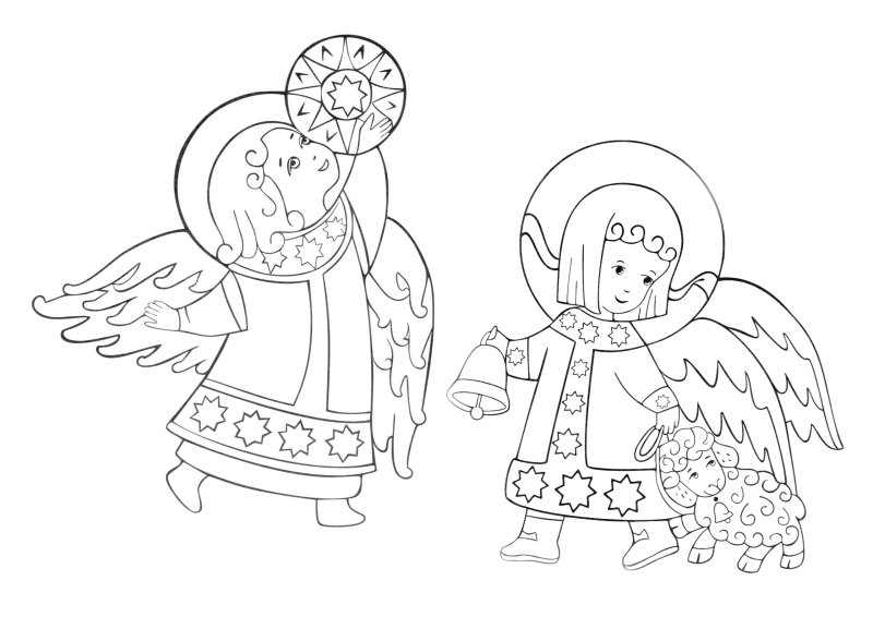 Раскраска ангел православный