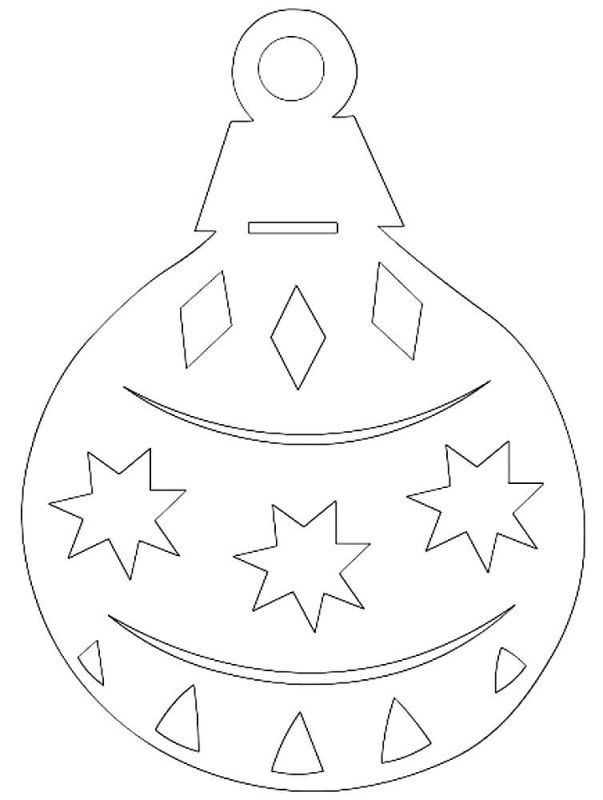 Новогодние шары трафарет