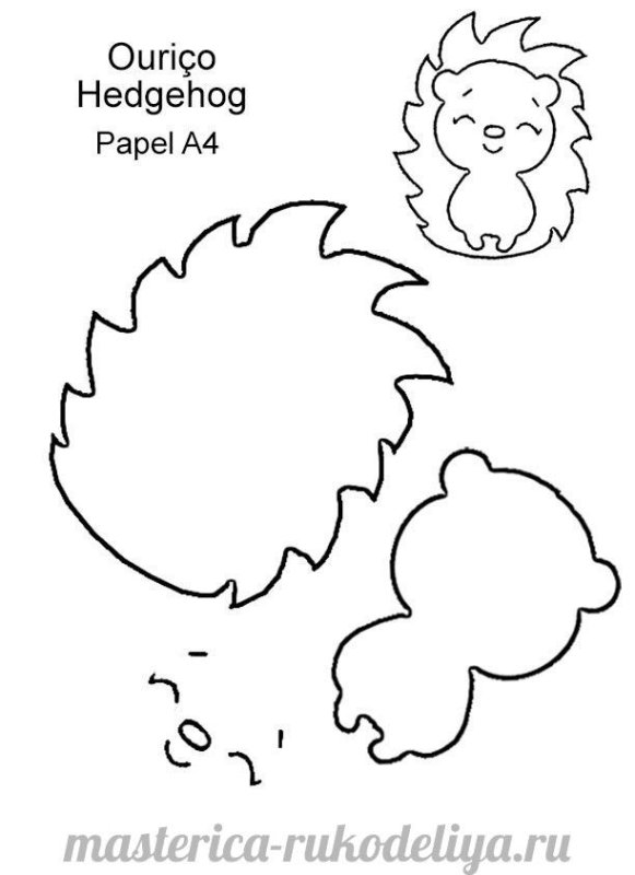 Игрушки из фетра выкройки Ежик