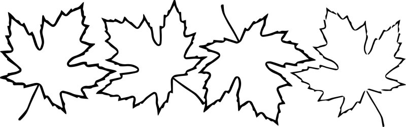 Трафарет кленовых листьев для вырезания