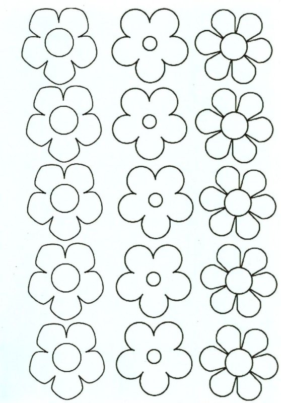 Цветочки маленькие для аппликации