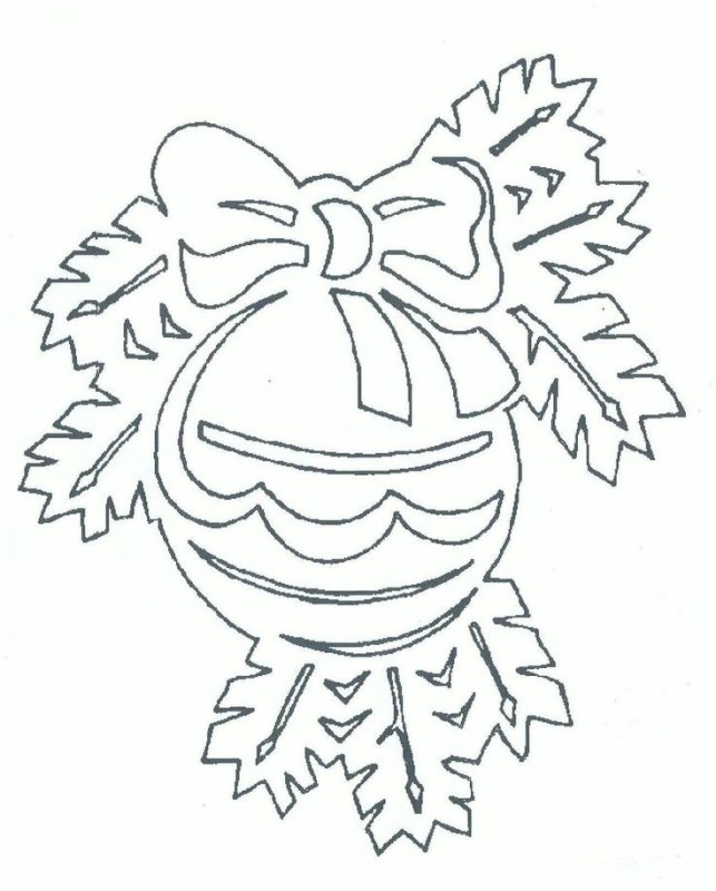 Новогодние шары трафарет