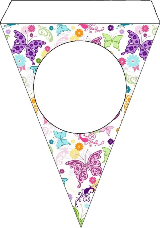 Флажки с цветами шаблоны для печати