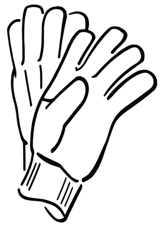 Перчатка раскраска
