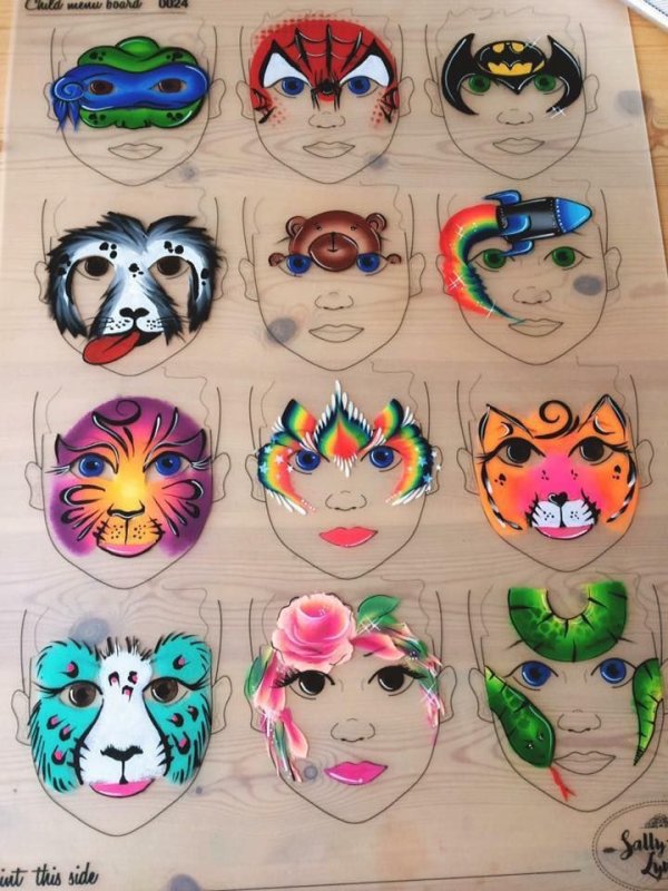 Трафарет для аквагрима для детей