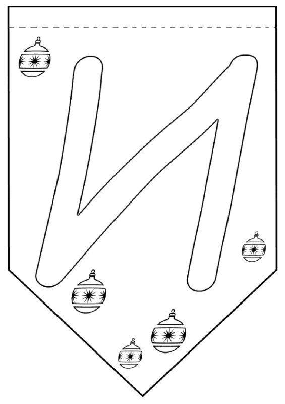 Трафареты букв флажками