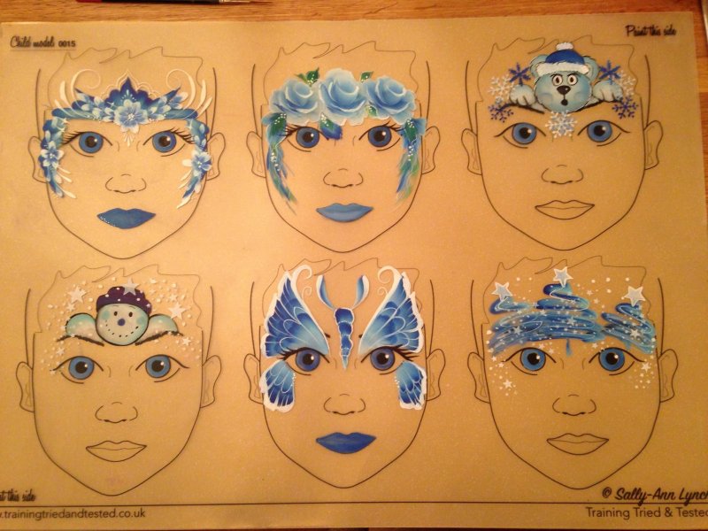 Трафарет для аквагрима для детей