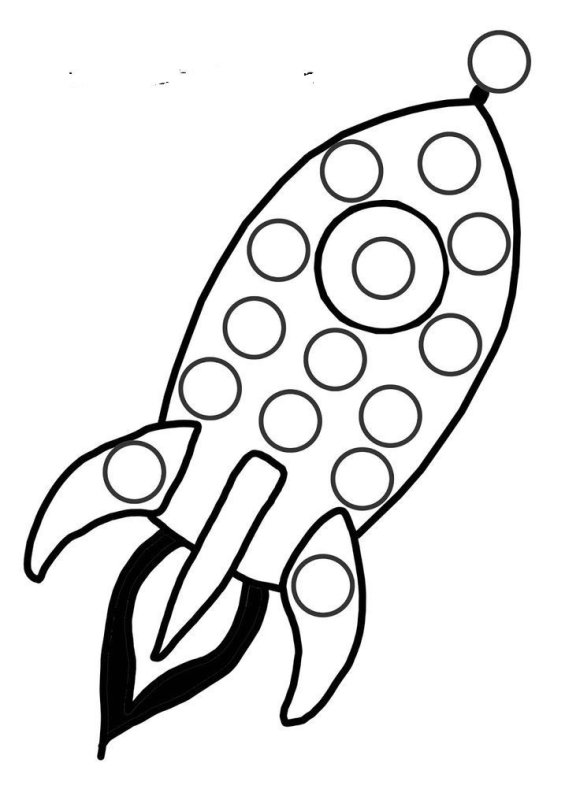 Ракета раскраска для детей