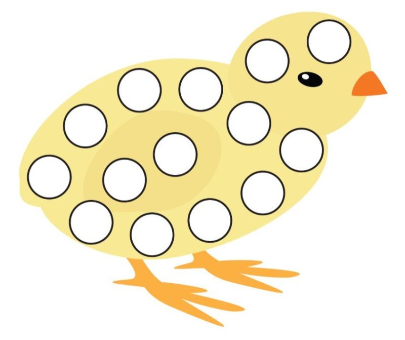 Пластилиновые заплатки цыпленок