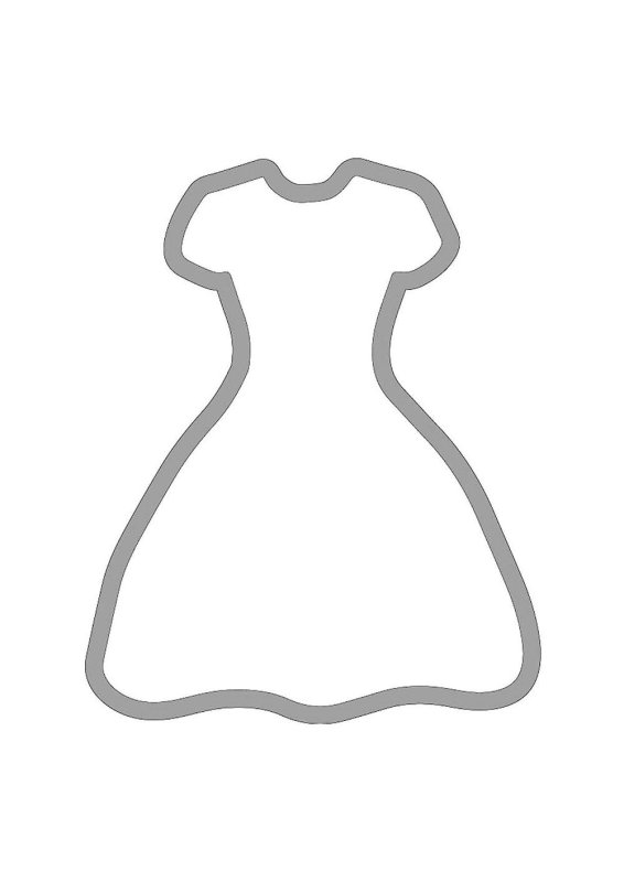 Шаблон платья для рисования