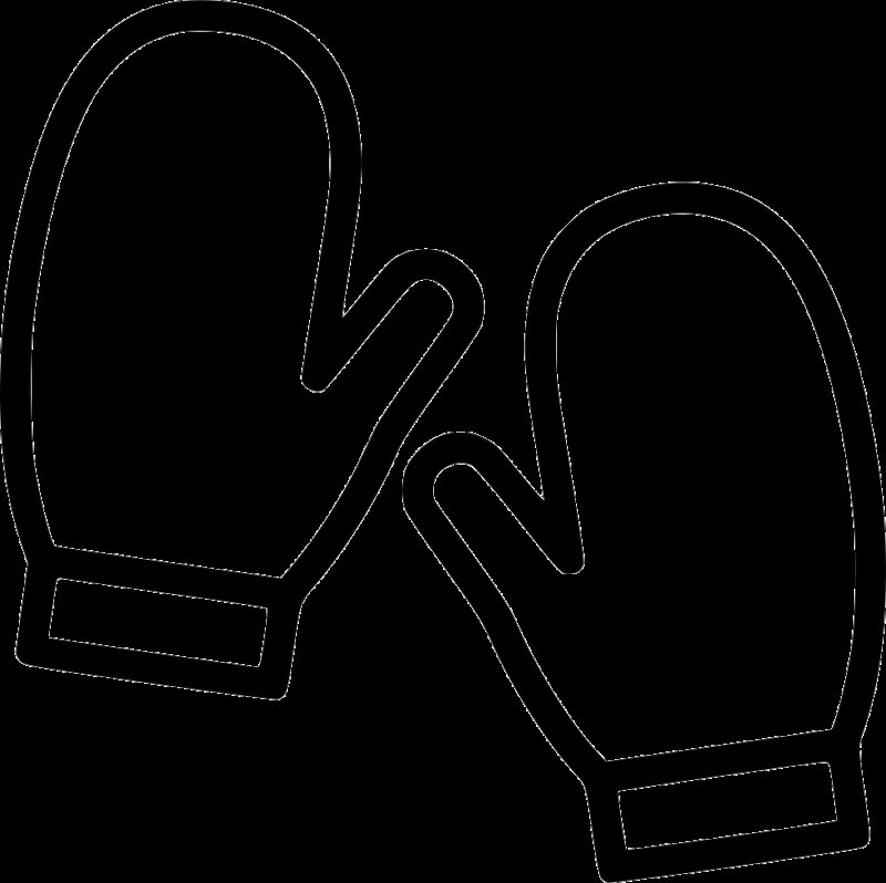 Варежки раскраска для детей