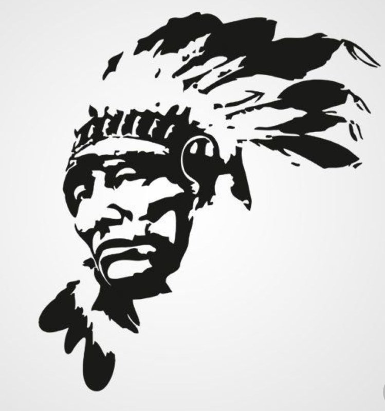 Наклейка индеец