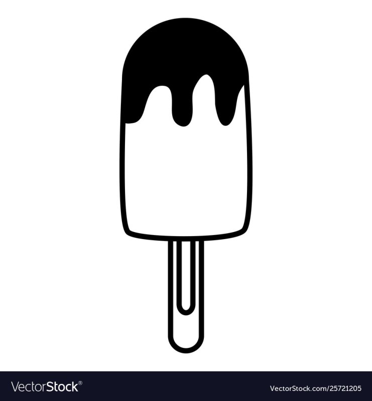 Трафарет мороженое на палочке