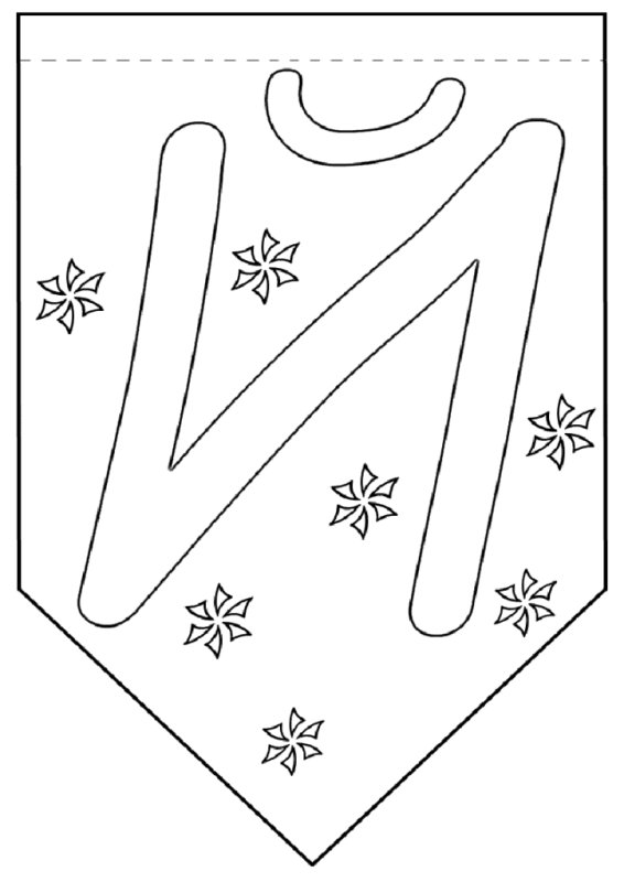 Трафареты букв флажками