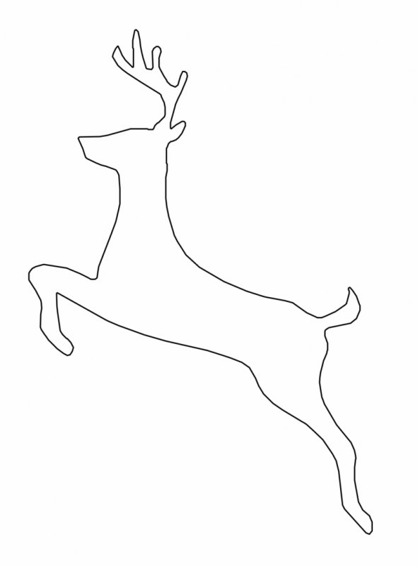 Трафарет оленя на окно