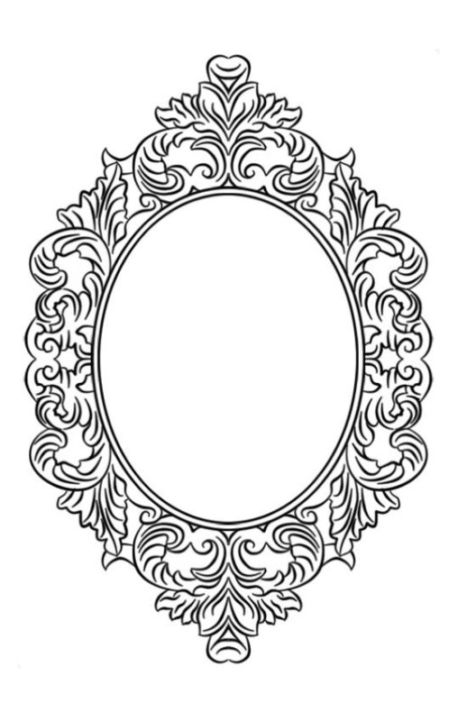 Винтажная овальная рамка