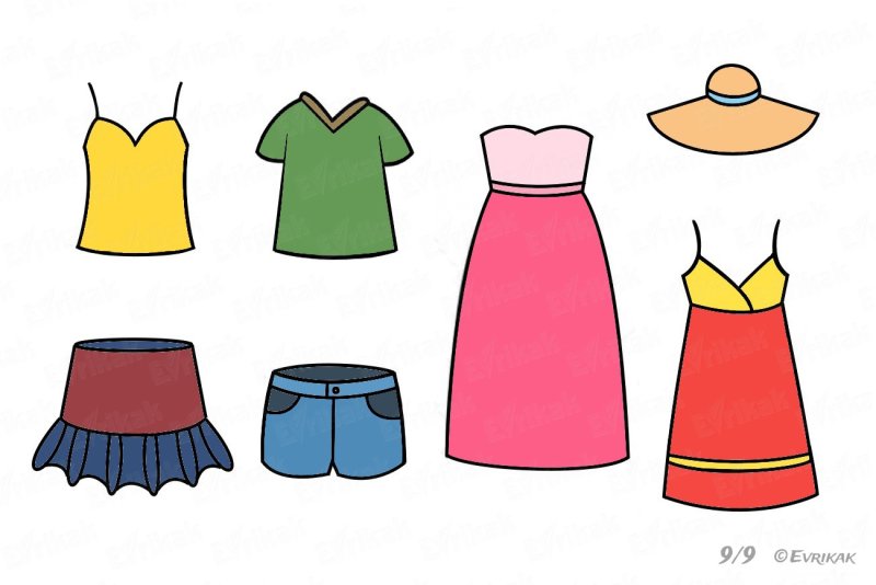 Рисунки одежды для срисовки