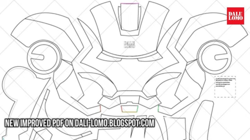 Чертёж шлема железного человека Марк 85