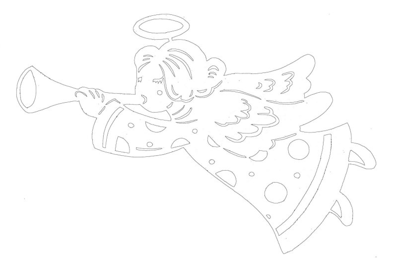 Новогодний ангел на окно