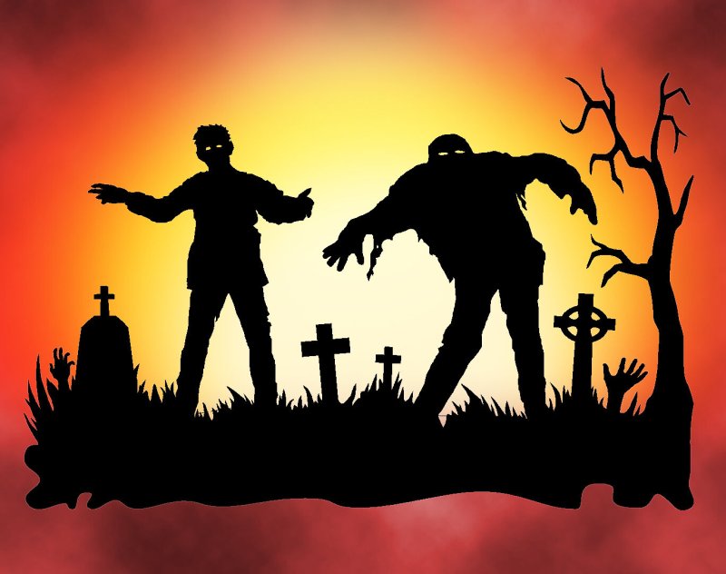 Трафарет зомби