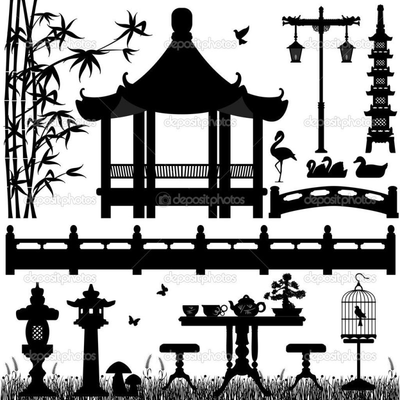 Трафареты в японском стиле